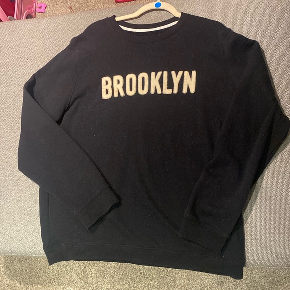 Brooklyn industries Brooklyn men’s XL black long sleeve sweater signs on wash - Picture 1 of 3